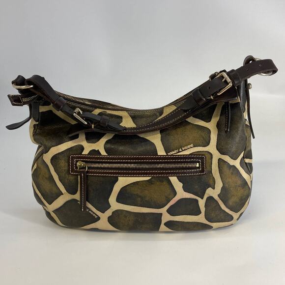 DOONEY & BOURKE ANIMAL PRINT LEATHER SHOULDER BAG (ASIS) - Picture 4 of 16